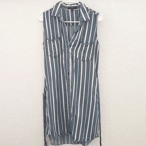 Velvet Heart Striped Denim Dress